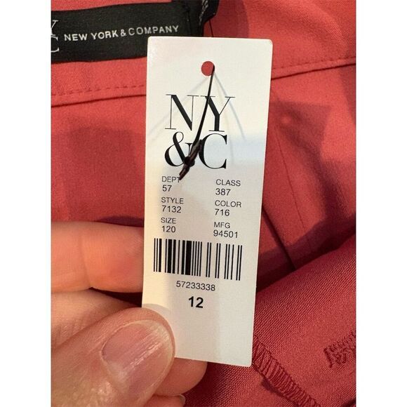 NY & Company Women's Pink Knee Length Pencil Skirt Size 12 - Picture 5 of 8